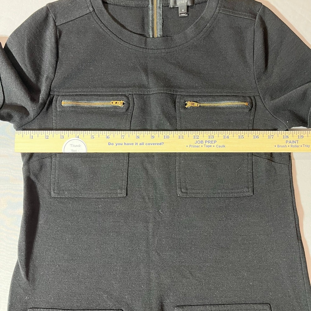 J. Crew Shift Dress Wool Zipper Pockets Women's‎ Size 12 - Picture 5 of 8